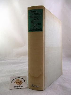 Bild des Verkufers fr Tolstoi oder Die Flucht in die Wahrheit. Aus dem Franzsischen bertragen von Hansjrgen Wille u. Barbara Klau. zum Verkauf von Chiemgauer Internet Antiquariat GbR