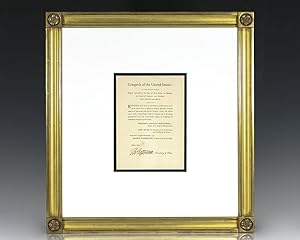 Thomas Jefferson Signed Congressional Resolution.
