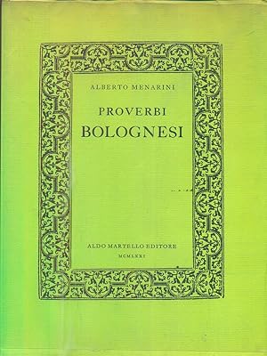 Bild des Verkufers fr Proverbi bolognesi zum Verkauf von Librodifaccia