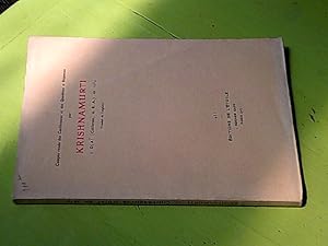 Compte rendu des conférences et des questions et réponses à Ojaï en 1934