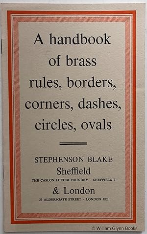 A Handbook of Brass Rules, Borders, Corners, Dashes, Circles, Ovals