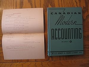 Image du vendeur pour An Introduction to Canadian Modern Accounting - Part 1; Introduction to Bookkeeping mis en vente par Clarkean Books