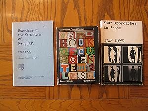 Seller image for English Grammar and Writing Three (3) Soft Cover Book Lot, including: Exercise in the Structure of English - First Book; Handbook of Current English, and; Four Approaches to Prose for sale by Clarkean Books