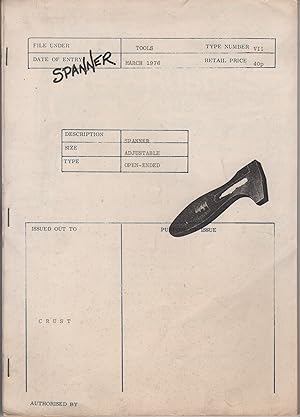 Imagen del vendedor de Spanner 7 (Volume One, Number Seven; March 1976) - Crust a la venta por Philip Smith, Bookseller