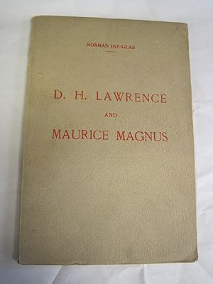 Seller image for D. H. Lawrence and Maurice Magnus, A Plea for Better Manners for sale by Stony Hill Books