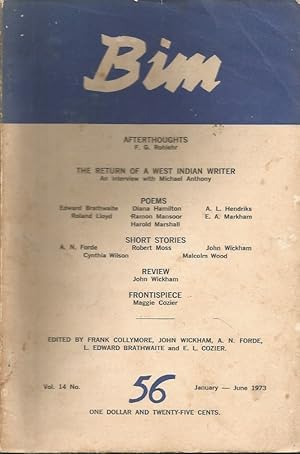 Immagine del venditore per Return of West Indian Writer - An interview with Michael Anthony (in Bim Vol 14 No. 56 January-June 1973) venduto da Black Rock Books