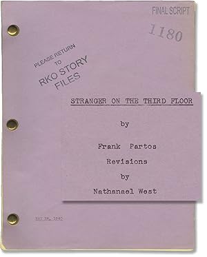 Bild des Verkufers fr Stranger on the Third Floor (Original screenplay for the 1940 film noir) zum Verkauf von Royal Books, Inc., ABAA