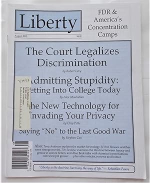 Seller image for Liberty Vol. 17 No. 8 (August 2003) (Libertarian Magazine) for sale by Bloomsbury Books