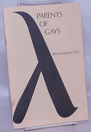 Bild des Verkufers fr Parents of Gays: Washington, D. C. zum Verkauf von Bolerium Books Inc.