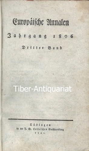 Europäische Annalen Jahrgang 1806. Dritter Band.