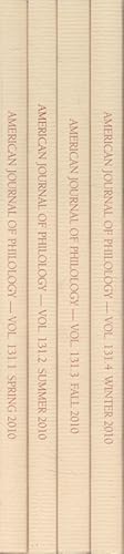 Seller image for [1 Vol. in 4 Iss.] American Journal of Philology. Vol. 131. for sale by Fundus-Online GbR Borkert Schwarz Zerfa