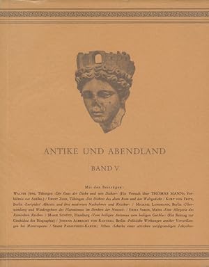 Antike und Abendland Band V. Beiträge zum Verständnis der Griechen und Römer und ihres Nachlebens.