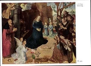 Künstler Ansichtskarte / Postkarte Goes, v. d., Anbetung, Jesus, Engel - Ackermann 3684