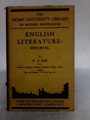 Seller image for English Literature: Mediaeval for sale by World of Rare Books