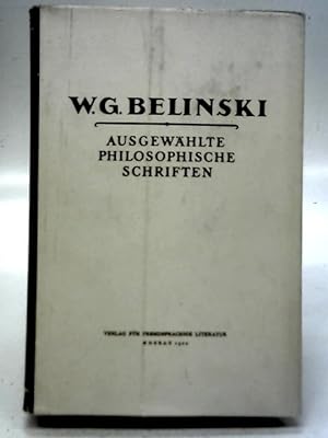 Bild des Verkufers fr Ausgewahlte Philosophische Schriften zum Verkauf von World of Rare Books