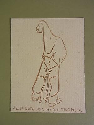 Seller image for Leo Tilgner: Neujahrsgraphik fr 1940. Linolschnitt. Signiert for sale by Antiquariat Weber