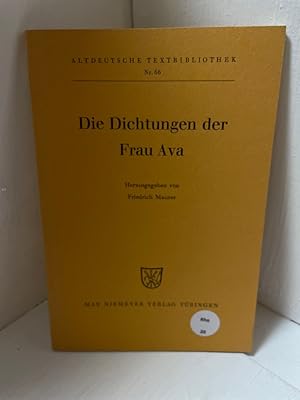 Bild des Verkufers fr Die Dichtungen der Frau Ava. (=Altdeutsche Textbibliothek, Nr. 669: zum Verkauf von Antiquariat Jochen Mohr -Books and Mohr-