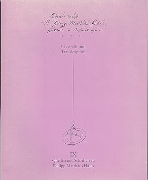 Bild des Verkufers fr Lebenslauf Onstmettingen 1764. Faksimile und Transkription zum Verkauf von Versandantiquariat Karin Dykes