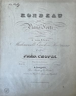 [Opus 16.] Rondeau pour le Piano-Forte composé et dédié à son Elève Mademoiselle Caroline Hartman...