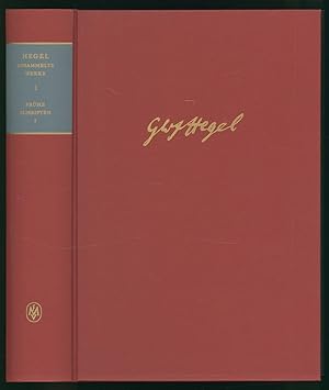 Seller image for Frhe Schriften I. Herausgegeben von Friedhelm Nicolin und Gisela Schler. for sale by Antiquariat Lenzen