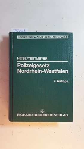 Seller image for Polizeigesetz Nordrhein-Westfalen : mit Erluterungen. Mit 1 Heft for sale by Gebrauchtbcherlogistik  H.J. Lauterbach