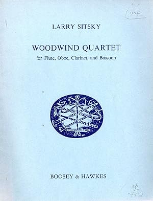 Image du vendeur pour WOODWIND QUARTET for Flute, Oboe, Clarinet, and Basson. mis en vente par ARIOSO