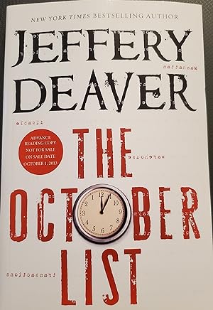 The October List [SIGNED UNCORRECTED PROOF]