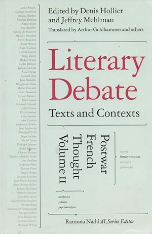 Bild des Verkufers fr Literary Debate_ Texts and Contexts_ Postwar French Though Vol. 2 zum Verkauf von San Francisco Book Company