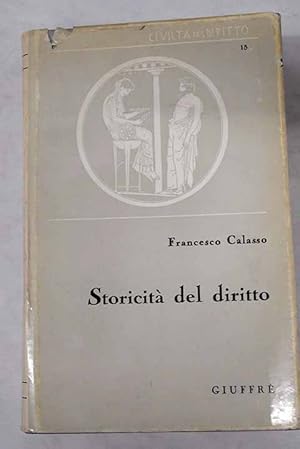 Imagen del vendedor de Storicit del diritto a la venta por Alcan Libros