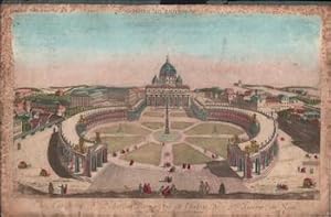 The C[h]urch of St Peter at Rome\Vue de l'Eglise de St. Pierre de Rome.Original 18th Century vue ...