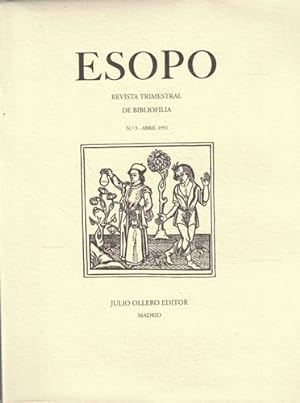 Seller image for Esopo. Revista trimestral de Bibliofilia N 4 Octubre 1991 for sale by Librera Cajn Desastre