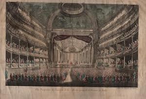 Vue Perspective de l'interieur de la Salle du Spectacle de Veronne en Italie.Original 18th Centur...