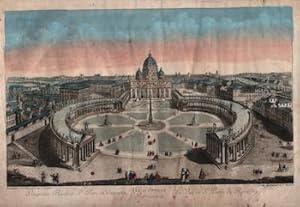 3e. Vue d'Optique. Prospectus Basilicae St. Petri in Vaticano Representant La Vue de St. Pierre d...