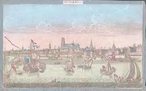 A View of Rotterdam / Vue de Rotterdam.Original 18th Century vue optique.
