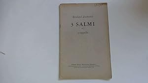 Image du vendeur pour 3 Salmi (Psalms) Op.9 for A Capella Chorus mis en vente par Goldstone Rare Books