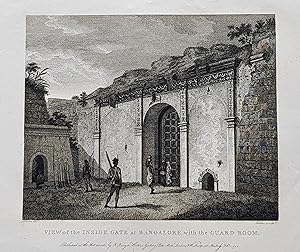 View of the Inside Gate at Bangalore with the Guard Room. Fine Engraving.