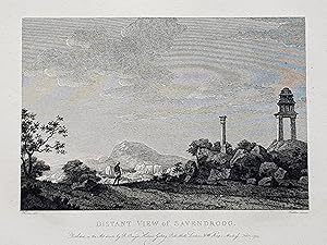 Distant View of Savendroog (Savandrug). Fine Engraving.