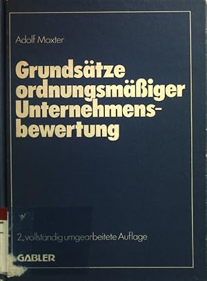 Bild des Verkufers fr Grundstze ordnungsmssiger Unternehmensbewertung. zum Verkauf von books4less (Versandantiquariat Petra Gros GmbH & Co. KG)