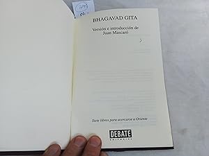 Seller image for Bhagavad Gita. Siete libros para acercarse a Oriente. for sale by Librera "Franz Kafka" Mxico.