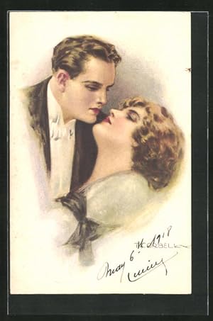 Bild des Verkufers fr Knstler-Ansichtskarte Tito Corbella: Verliebtes Paar beim zrtlichen Kuss zum Verkauf von Bartko-Reher
