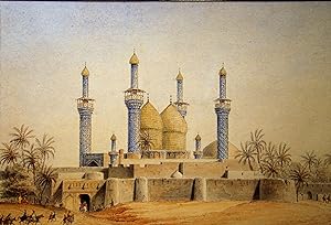 Mosque with Horsemen (original watercolour/ink)