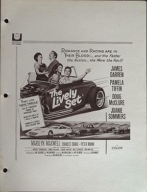 The Lively Set Campaign Sheet 1964 James Darren, Pamela Tiffin