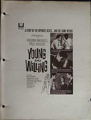 Image du vendeur pour Young and Willing Campaign Sheet 1964 Ian McShane, Samantha Eggar mis en vente par AcornBooksNH