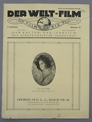 Der Welt-Film. Jahrgang III, Nr.10, Mitte Juli 1923. (Mit den Abteilungen "Der Kultur- und Lehrfi...