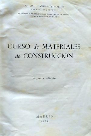 CURSO DE MATERIALES DE CONSTRUCCIÓN