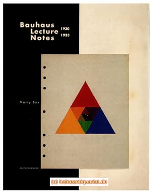 Bild des Verkufers fr Bauhaus Lecture Notes 1930 - 1933. zum Verkauf von Heinrich Heine Antiquariat oHG