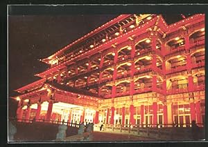 Ansichtskarte Kaohsiung, A Night view of the Kaohsiung Grand Hotel Cheng Ching Lake