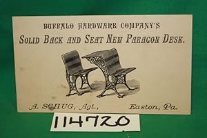 Image du vendeur pour Buffalo Hardware Company's Solid Back and Seat New Paragon Desk mis en vente par Princeton Antiques Bookshop