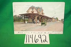 Bild des Verkufers fr R. R. Station Red Bank N. J. Postcard zum Verkauf von Princeton Antiques Bookshop