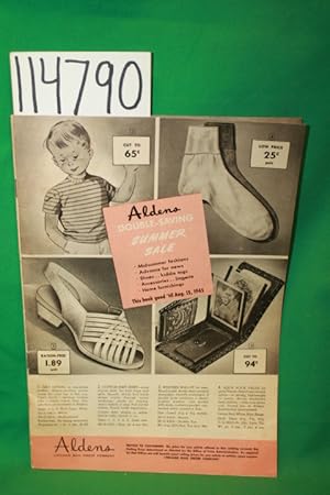 Image du vendeur pour Aldens Summer Sale 1945 mis en vente par Princeton Antiques Bookshop